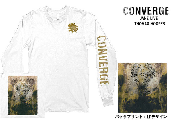 【お取り寄せ】Converge / コンヴァージ - JANE LIVE THOMAS HOOPER コラボ ロングスリーブシャツ(ホワイト)