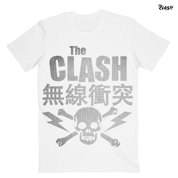 【お取り寄せ】The Clash / ザ・クラッシュ - SKULL & CROSSBONES Tシャツ (ホワイト)
