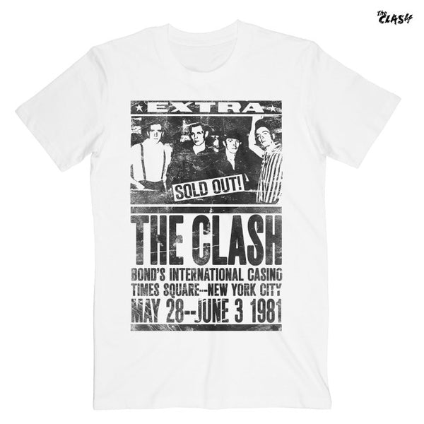 【お取り寄せ】The Clash / ザ・クラッシュ - BOND'S 1981 Tシャツ (ホワイト)