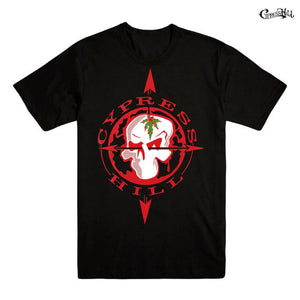 【お取り寄せ】Cypress Hill / サイプレス・ヒル - SKULL COMPASS Tシャツ(ブラック)