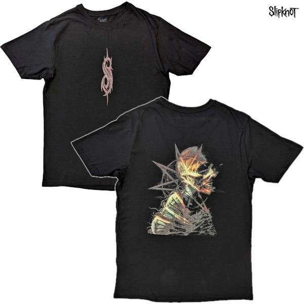 【お取り寄せ】Slipknot / スリップノット - SKELETON & PENTAGRAM Tシャツ(ブラック)