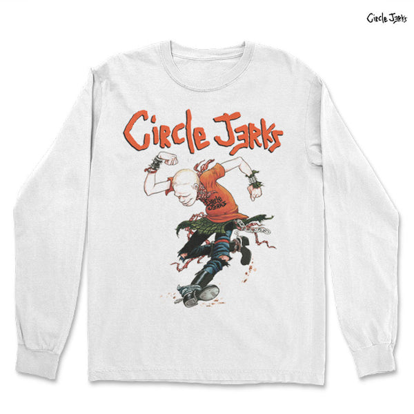 【お取り寄せ】Circle Jerks / サークル・ジャークス - Skank Man ロングスリーブシャツ(ホワイト)