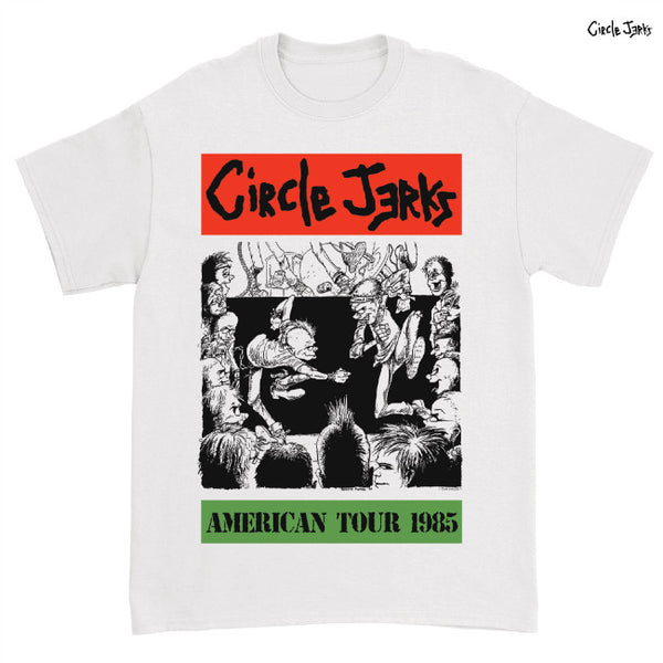 【お取り寄せ】Circle Jerks / サークル・ジャークス - American Tour 1985 Tシャツ(ホワイト)