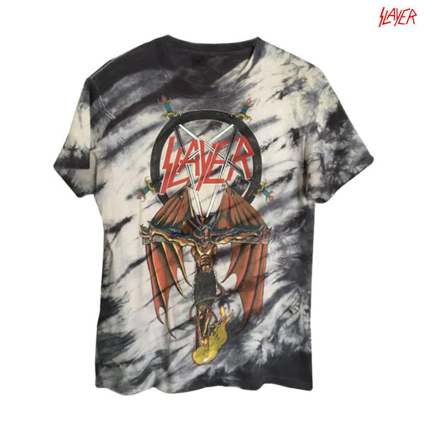 【限定】【即納】Slayer / スレイヤー - CRUCIFIED DEMON Tシャツ(タイダイ)