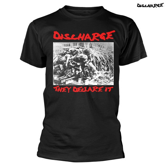 【お取り寄せ】DISCHARGE / ディスチャージ - THEY DECLARE IT Tシャツ(ブラック)
