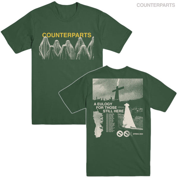 【お取り寄せ】Counterparts / カウンターパーツ - April 2023 Tour Tシャツ(グリーン)
