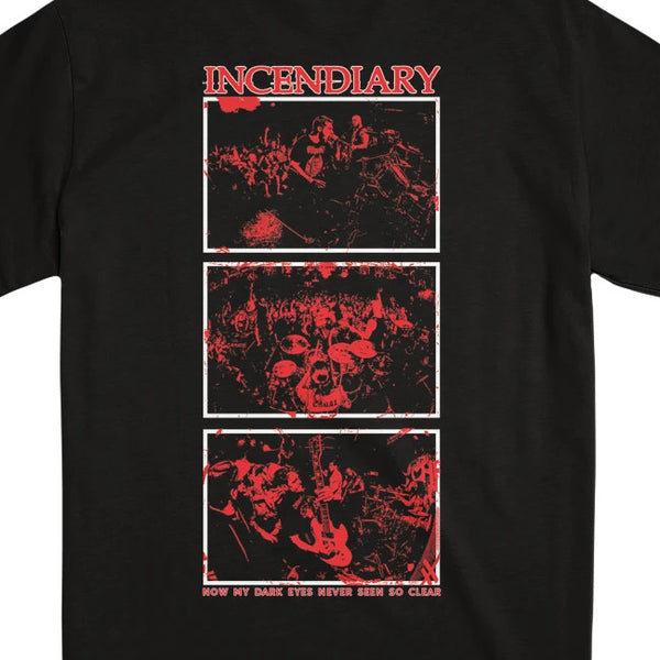 【お取り寄せ】Incendiary / インセンダイアリー - DARK EYES - RED Tシャツ(ブラック)