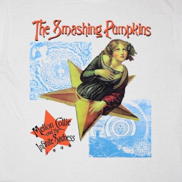 【即納】Smashing Pumpkins / スマッシング・パンプキンズ - MELLON COLLIE AND THE INFINITE SADNESS TOUR Tシャツ(ホワイト)