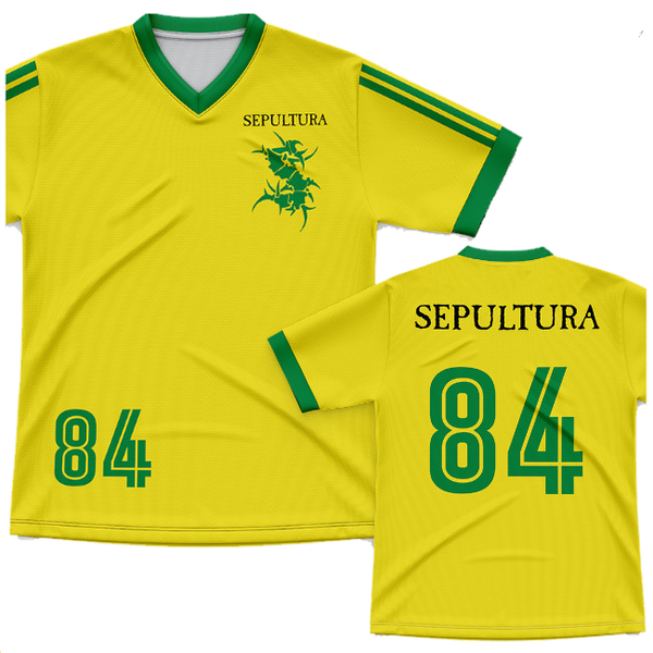 【完全限定受注】【6/6(火)20時まで】Sepultura / セパルトゥラ - Soccer Jersey サッカージャージ (イエロー)
