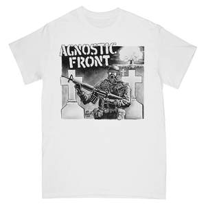 【即納】Agnostic Front /アグノスティック フロント - GAS MASK Tシャツ (ホワイト)