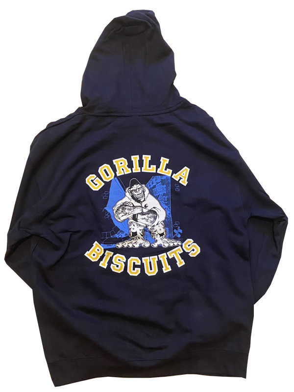 【USED】【早い者勝ち！】【XXL】Gorilla Biscuits /ゴリラ・ビスケッツ - Banana Peel プルオーバーパーカー(ネイビー
