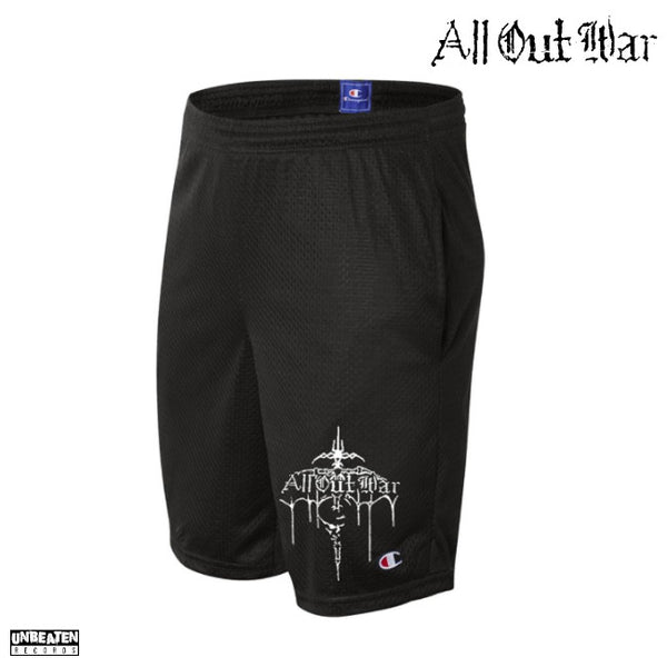 【お取り寄せ】All Out War / オール・アウト・ウォー - Logo メッシュパンツ・ショーツ(ブラック)