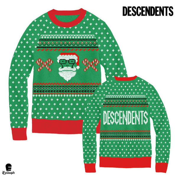 【お取り寄せ】Descendents /ディセンデンツ - Santa Milo 総柄ニット・セーター(グリーン)
