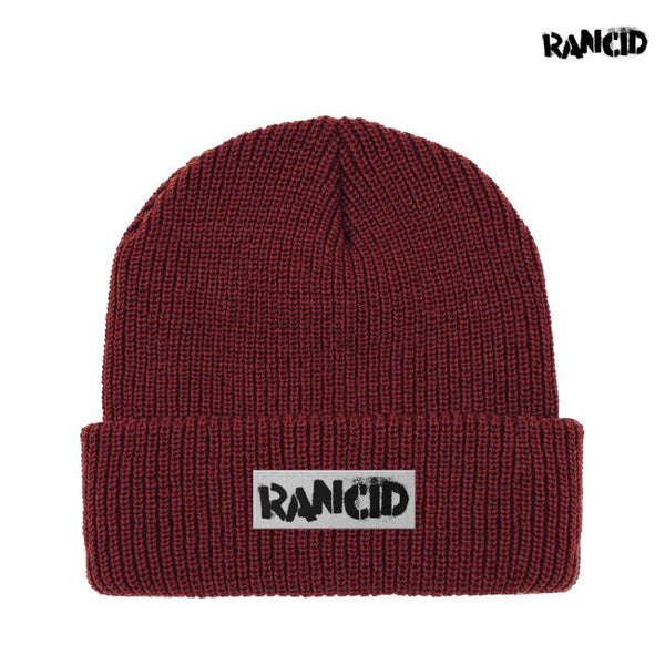 【お取り寄せ】RANCID / ランシッド - Logo ビーニー・ニット帽・ニットキャップ (バーガンディー)