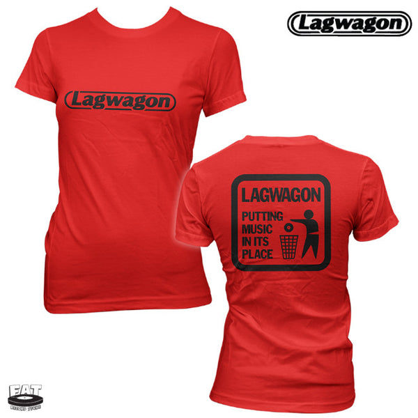 【お取り寄せ】Lagwagon / ラグワゴン - Putting Music レディース・Tシャツ (レッド)