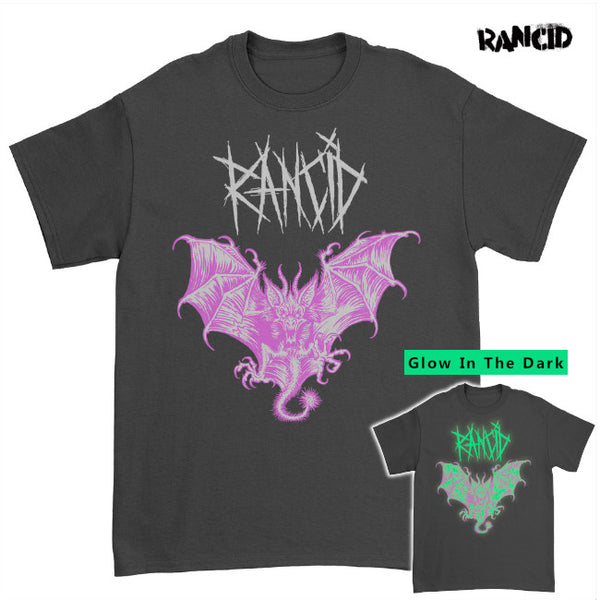 【お取り寄せ】RANCID / ランシッド - Bat Tシャツ 蓄光プリント(ブラック)
