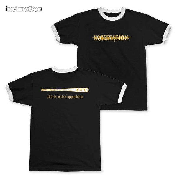 【お取り寄せ】Inclination / インクリネイション - ACTIVE OPPOSITION リンガーTシャツ(ブラック)