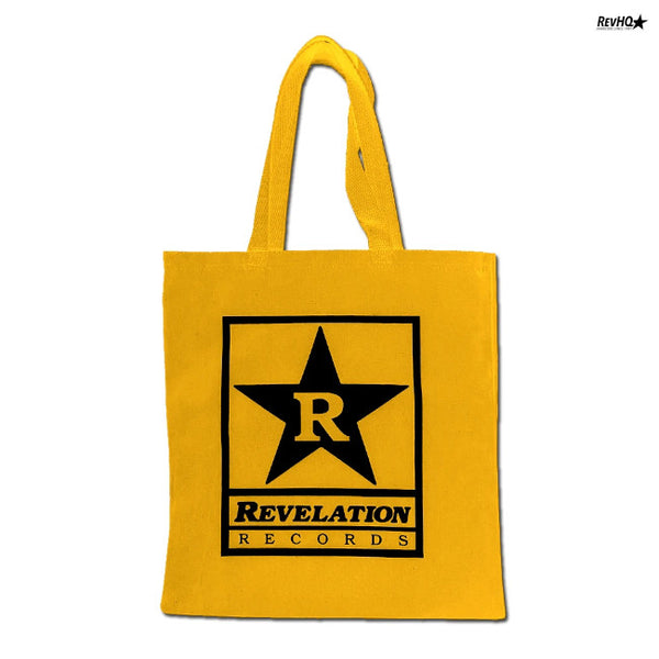 【品切れ】Revelation Records / レヴェレーション・レコード - LOGO トートバッグ(ゴールドイエロー)