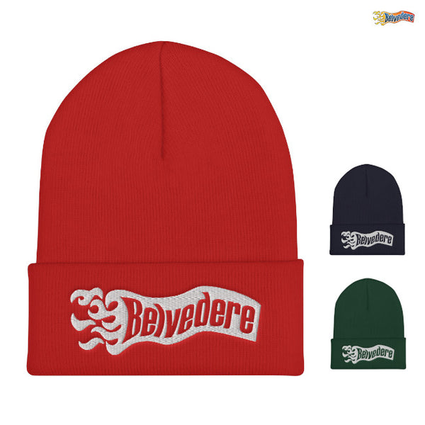 【お取り寄せ】Belvedere / ベルヴェデーレ - White Logo ビーニー・ニット帽子(3カラー)