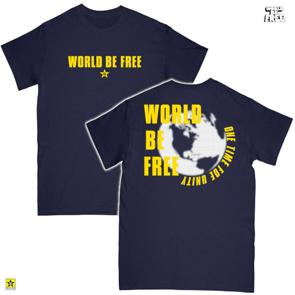 【お取り寄せ】World Be Free / ワールド・ビー・フリー - ONE TIME FOR UNITY Tシャツ (ネイビー)