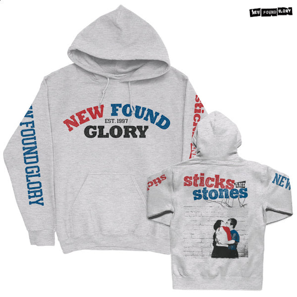 【お取り寄せ】New Found Glory / ニュー・ファウンド・グローリー - Sticks and Stones プルオーバーパーカー(グレー)