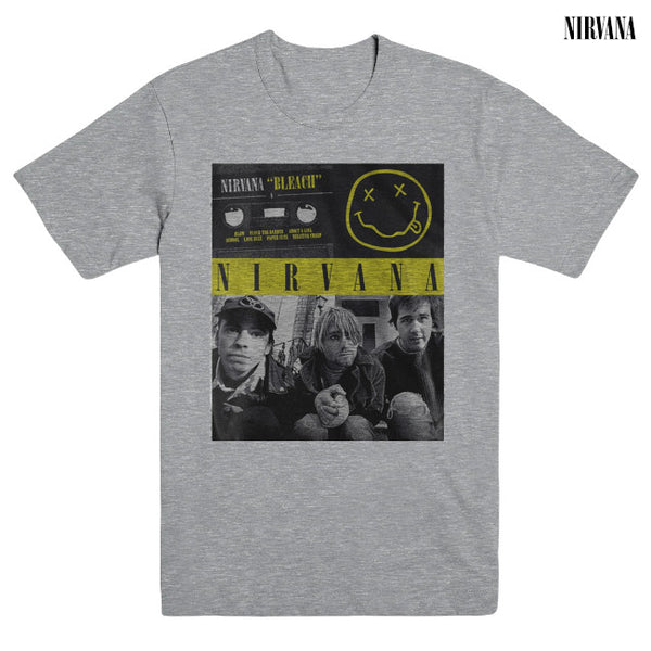 【お取り寄せ】Nirvana / ニルヴァーナ - BLEACH TAPE Tシャツ(グレー)