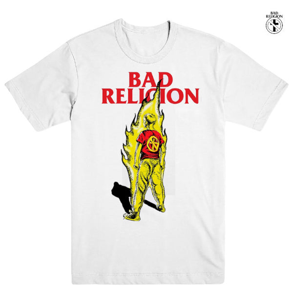 【お取り寄せ】Bad Religion / バッド・レリジョン - BOY ON FIRE Tシャツ(ホワイト)