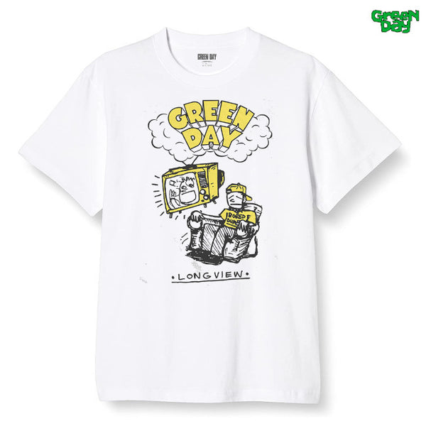【お取り寄せ】Green Day / グリーン・デイ - LONGVIEW DOODLE Tシャツ(ホワイト)