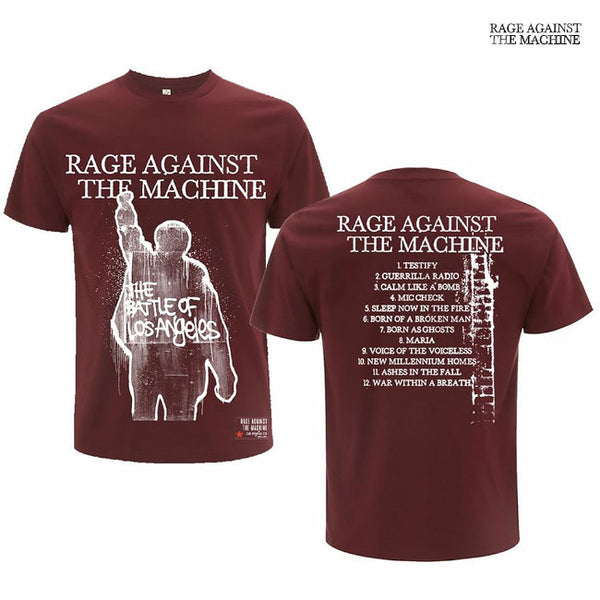 【お取り寄せ】Rage Against the Machine / レイジ・アゲインスト・ザ・マシーン - BOLA ALBUM COVER Tシャツ(マルーン)