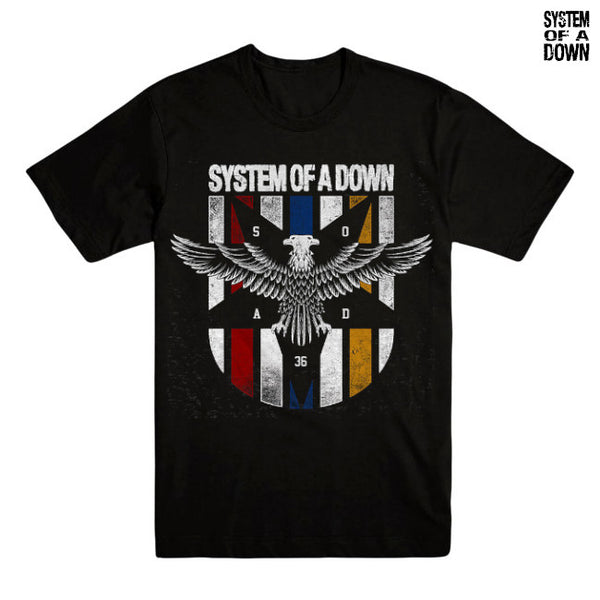 【お取り寄せ】System of a Down / システム・オブ・ア・ダウン - EAGLE COLOURS Tシャツ(ブラック)