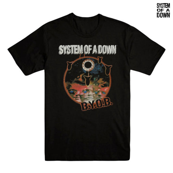 【お取り寄せ】System of a Down / システム・オブ・ア・ダウン - B.Y.O.B. Tシャツ(ブラック)