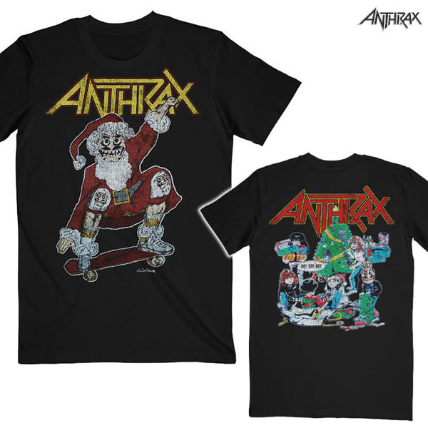 【お取り寄せ】Anthrax / アンスラックス - VINTAGE CHRISTMAS Tシャツ(ブラック)