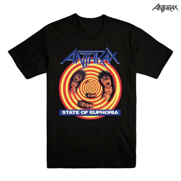 【お取り寄せ】Anthrax / アンスラックス - STATE OF EUPHORIA Tシャツ(ブラック)