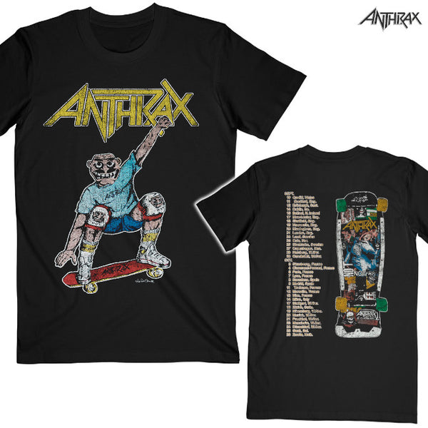 【お取り寄せ】Anthrax / アンスラックス - SPREADING SKATER NOTMAN VINTAGE Tシャツ(ブラック)