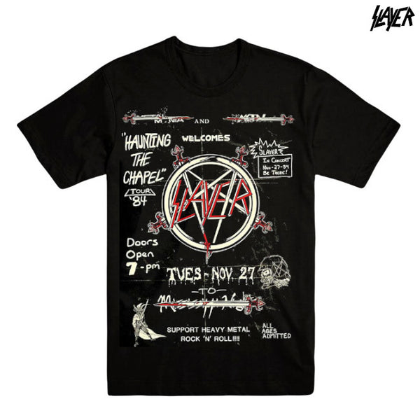 【お取り寄せ】Slayer / スレイヤー - HAUNTING 84 FLIER Tシャツ(ブラック)