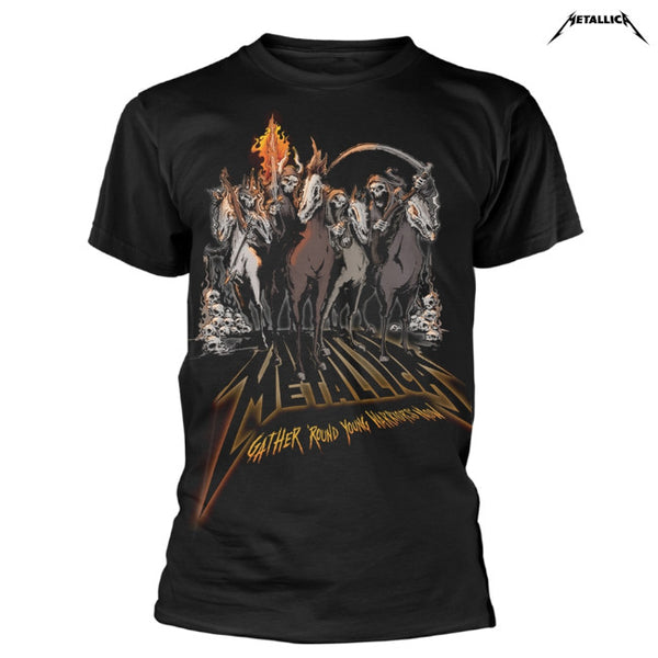 【お取り寄せ】Metallica / メタリカ - 40TH ANNIVERSARY HORSEMEN Tシャツ(ブラック)