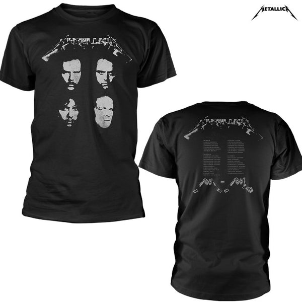 【お取り寄せ】Metallica / メタリカ - 4 FACES Tシャツ(ブラック)