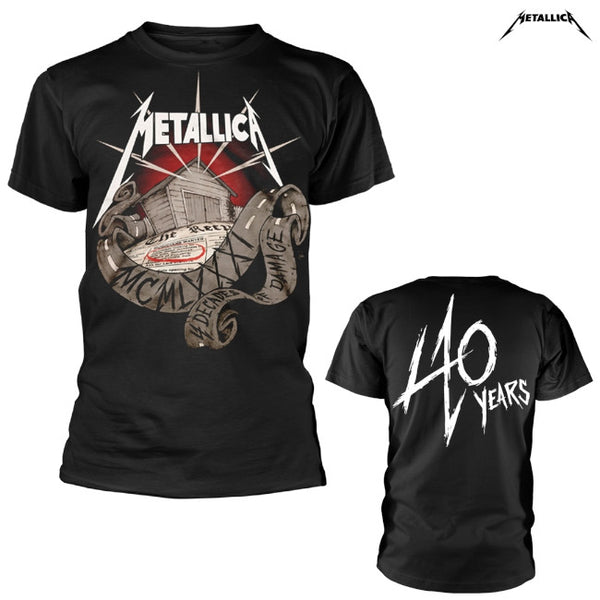 【お取り寄せ】Metallica / メタリカ - 40TH ANNIVERSARY GARAGE Tシャツ(ブラック)