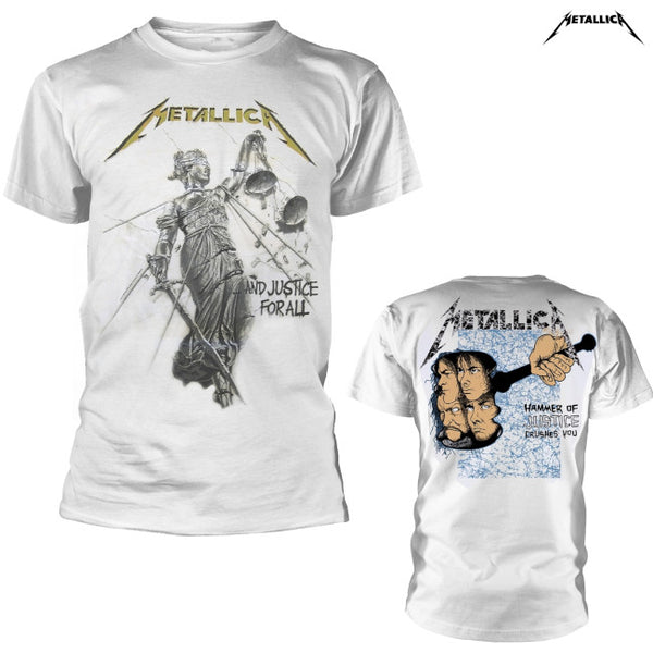 【お取り寄せ】Metallica / メタリカ - AND JUSTICE FOR ALL Tシャツ(ホワイト
