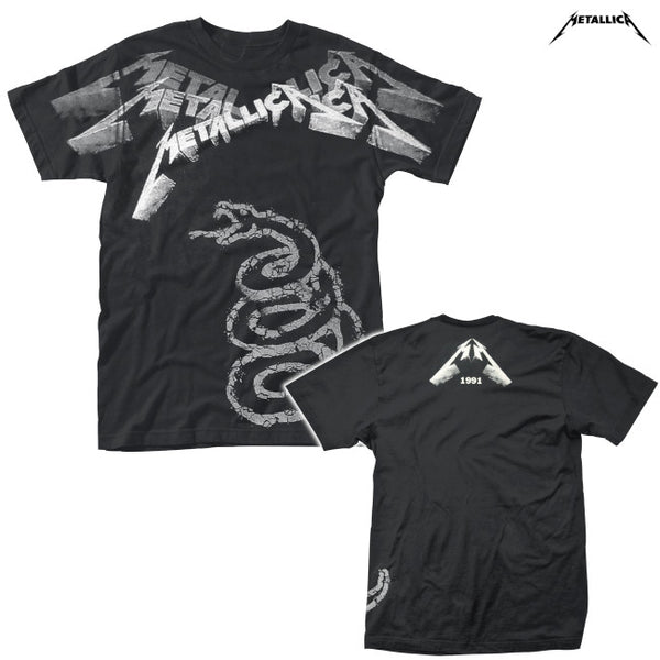 【お取り寄せ】Metallica / メタリカ - BLACK ALBUM FADED (ALL OVER) Tシャツ(ブラック)