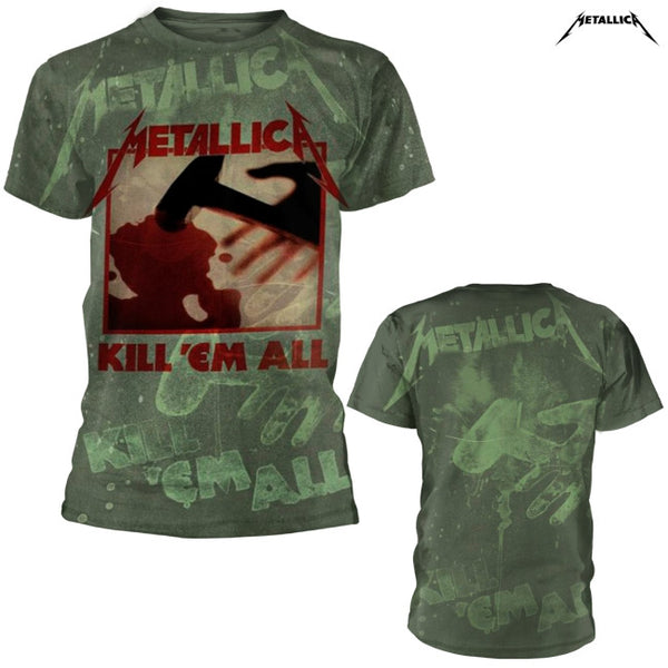 【お取り寄せ】Metallica / メタリカ - KILL 'EM ALL (ALL OVER) Tシャツ (総柄)