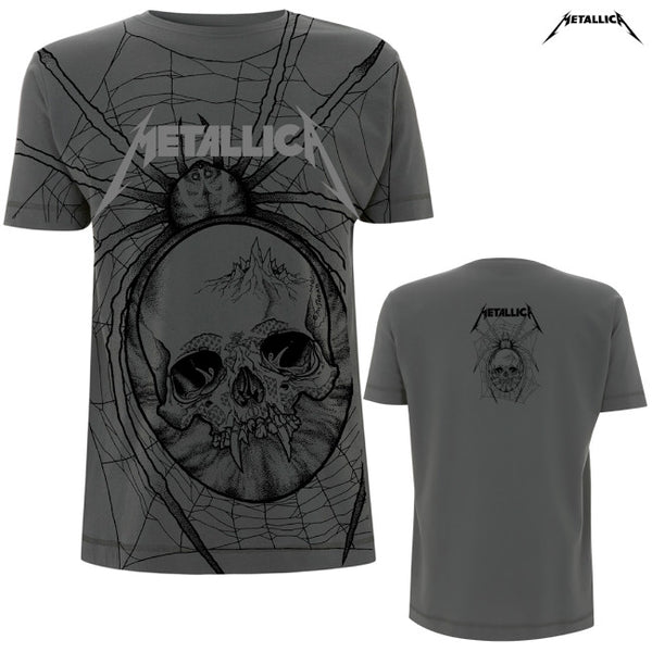 【お取り寄せ】Metallica / メタリカ - SPIDER (ALL OVER) Tシャツ (グレー)