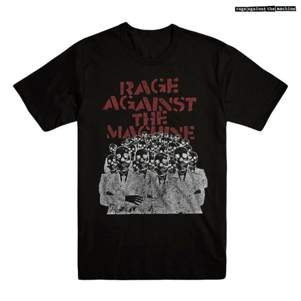 【お取り寄せ】Rage Against the Machine / レイジ・アゲインスト・ザ・マシーン - CROWD MASKS Tシャツ(ブラック)