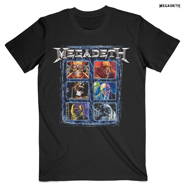 【お取り寄せ】Megadeth / メガデス - VIC HEAD GRID Tシャツ (ブラック)
