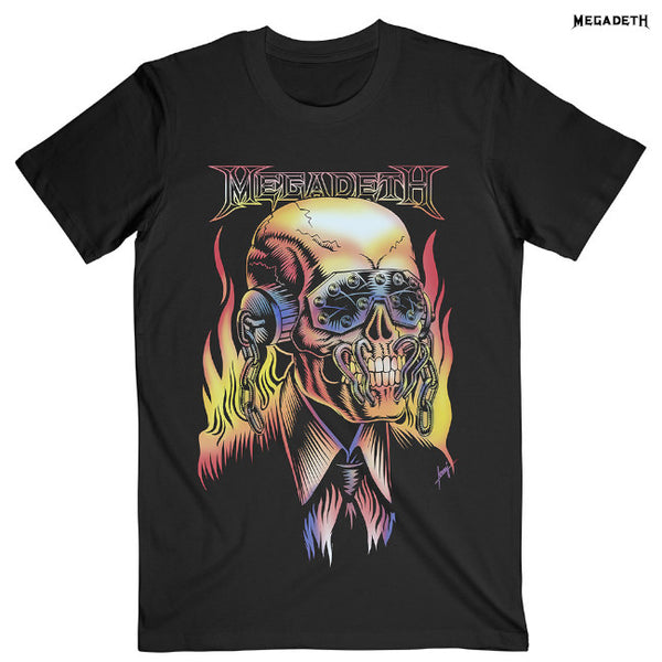 【お取り寄せ】Megadeth / メガデス - FLAMING VIC Tシャツ (ブラック)