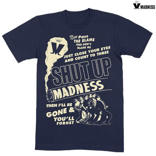 【お取り寄せ】Madness / マッドネス - SHUT UP Tシャツ(ネイビー)