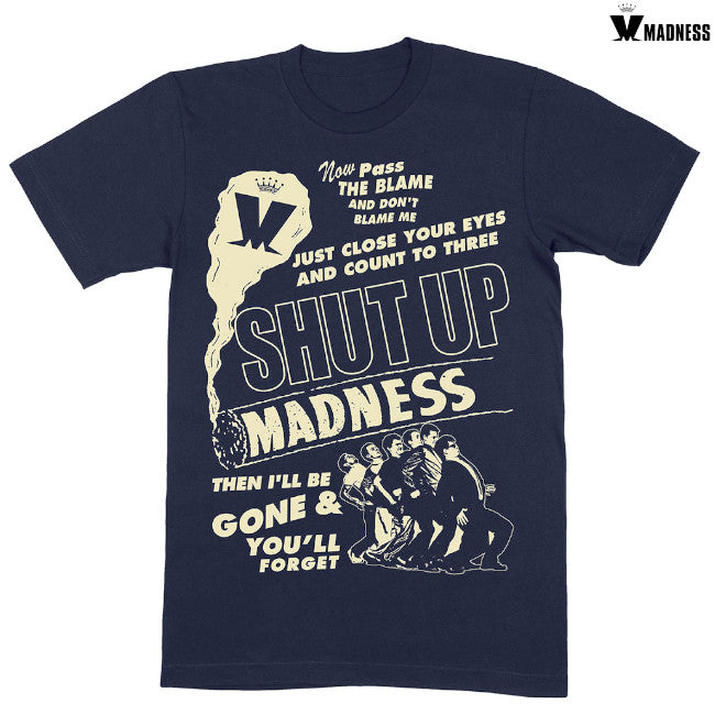 お取り寄せ】Madness / マッドネス - SHUT UP Tシャツ(ネイビー) – Punk Market