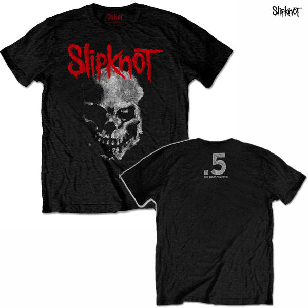 【お取り寄せ】Slipknot / スリップノット - GRAY CHAPTER SKULL Tシャツ(ブラック)
