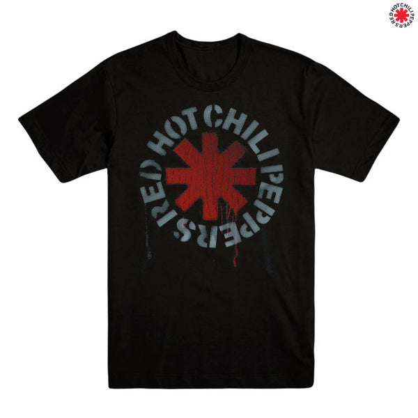 【お取り寄せ】Red Hot Chili Peppers / レッド・ホット・チリペッパーズ - STENCIL Tシャツ(ブラック)