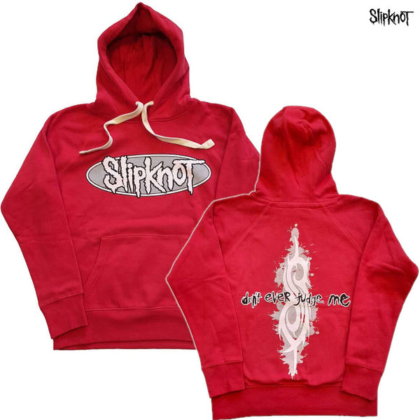 【お取り寄せ】Slipknot / スリップノット - DON'T EVER JUDGE ME プルオーバーパーカー(レッド)
